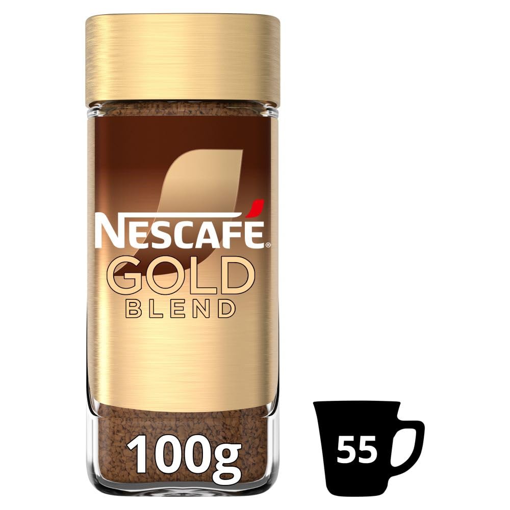 NESCAFÉ Gold Blend Premium Instant Coffee, Rich Aroma and Smooth Taste Gold Blend Coffee, 100g (Pack of 6)