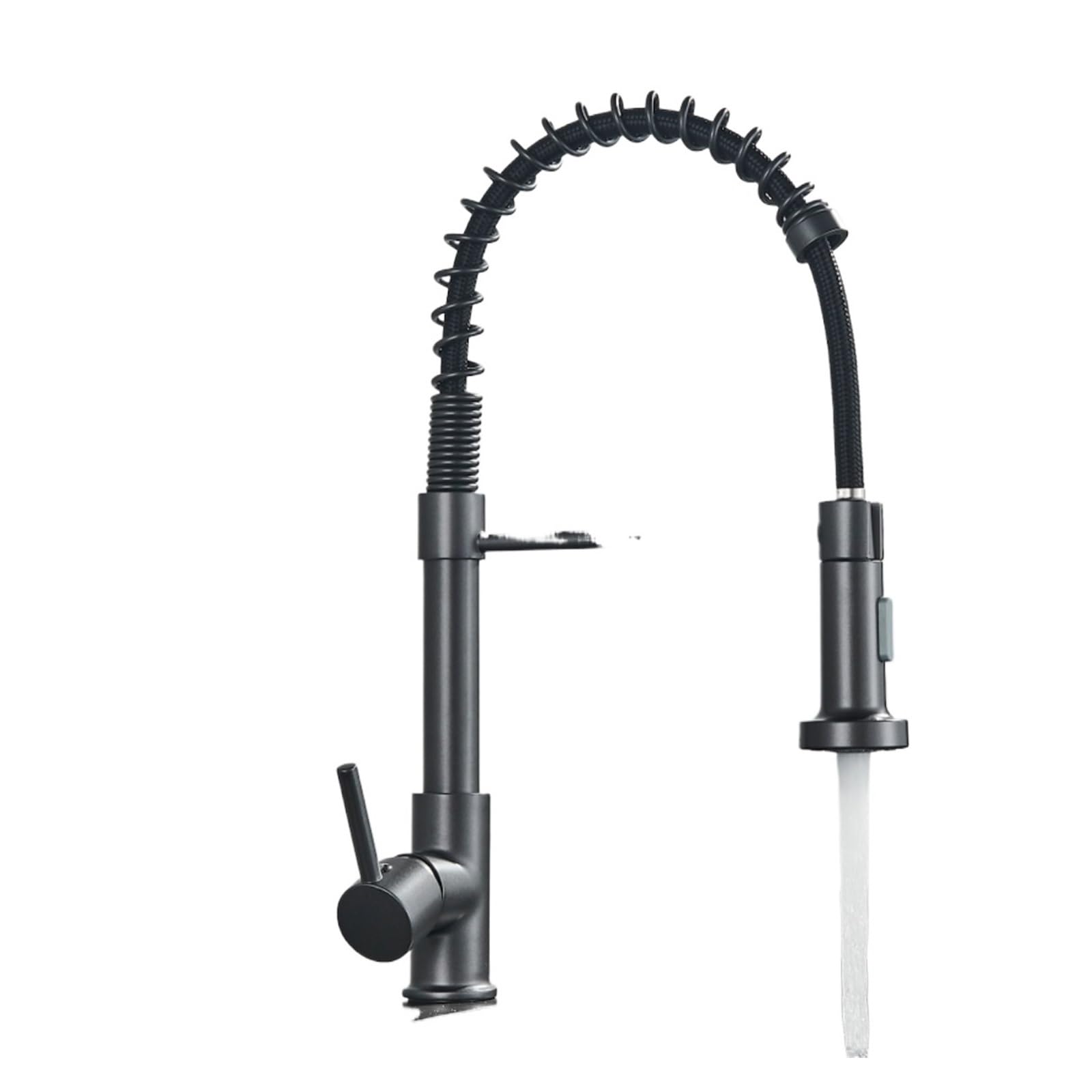 Robinet de cuisine pulvérisateur extractible gris mitigeur évier pivotant chaud et froid