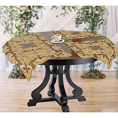 Salsanight Hand Beaded 4 Set Table Runner Cover Mat Net Sequins Home Decor Ooak #TOP4
