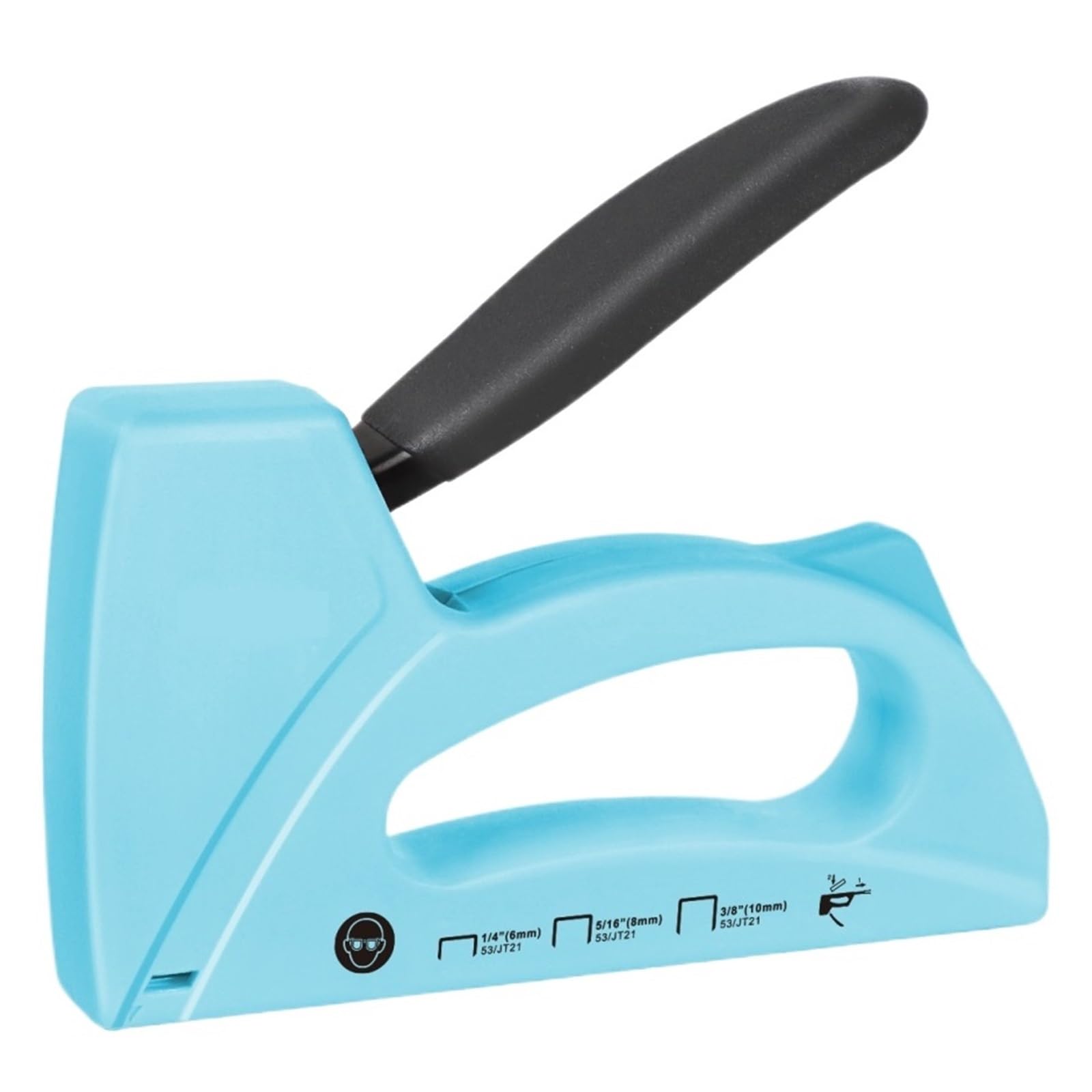 Zszywacz Pistolet Do Gwoździ Do Lekkiej Obróbki Drewna Zszywacz Tapicerski Z 1600 Szt. Zszywek JT21 Do Dekoracji Domu DIY Do mocowania materiałów, dekoracji, stolarki(Blue)