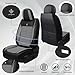 Car Seat Cover Fit for Chevy Sonic 2012-2020 Breathable and Waterproof Faux Leather Automotive Fashion Seat Covers,Non-Slip Easy to Install Car Interior Covers(Black&Gray,Front Set)