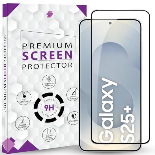 Image of Premium Tempered Glass Screen Protector Guard For Samsung S25 Plus (6.7 Inch, Pack of 1) | Edge to Edge Coverage With Easy to installation kit And Guide