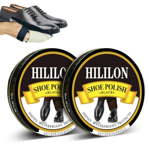 HILILON Black Shoe Polish 2-Pack