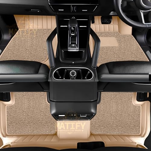 Image of 9D Car Floor Mat for Maruti Suzuki Swift Dzire 2018 Onwards | Waterproof | Anti-Slip | Luxury Premium Leather Car Mat | Full Coverage | All Weather | Custom Fitted Car Foot Mats - Beige