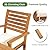 OC Orange-Casual 7 Piece Patio Dining Set, Outdoor Acacia Wood Furniture Set, Extendable Rectangular Table and 6 Stackable Chairs w/Removeable Fabric Cushion, White Cushion