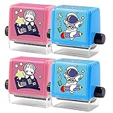 Sporgo 4 Pièces Tampons D'enseignement Numérique À Rouleau, Roller Lot de tampons d'éducation numériques Multiplication imbre Jouet Éducatif Mathématique Calcul Réutilisable pour Scolaires à Domicile