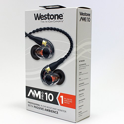 Westone Am Pro 10 Single-Driver Universal-Fit In-Ear Musicians’ Monitors With Sled Technology And Removable Twisted Mmcx Audio Cable #TOP6