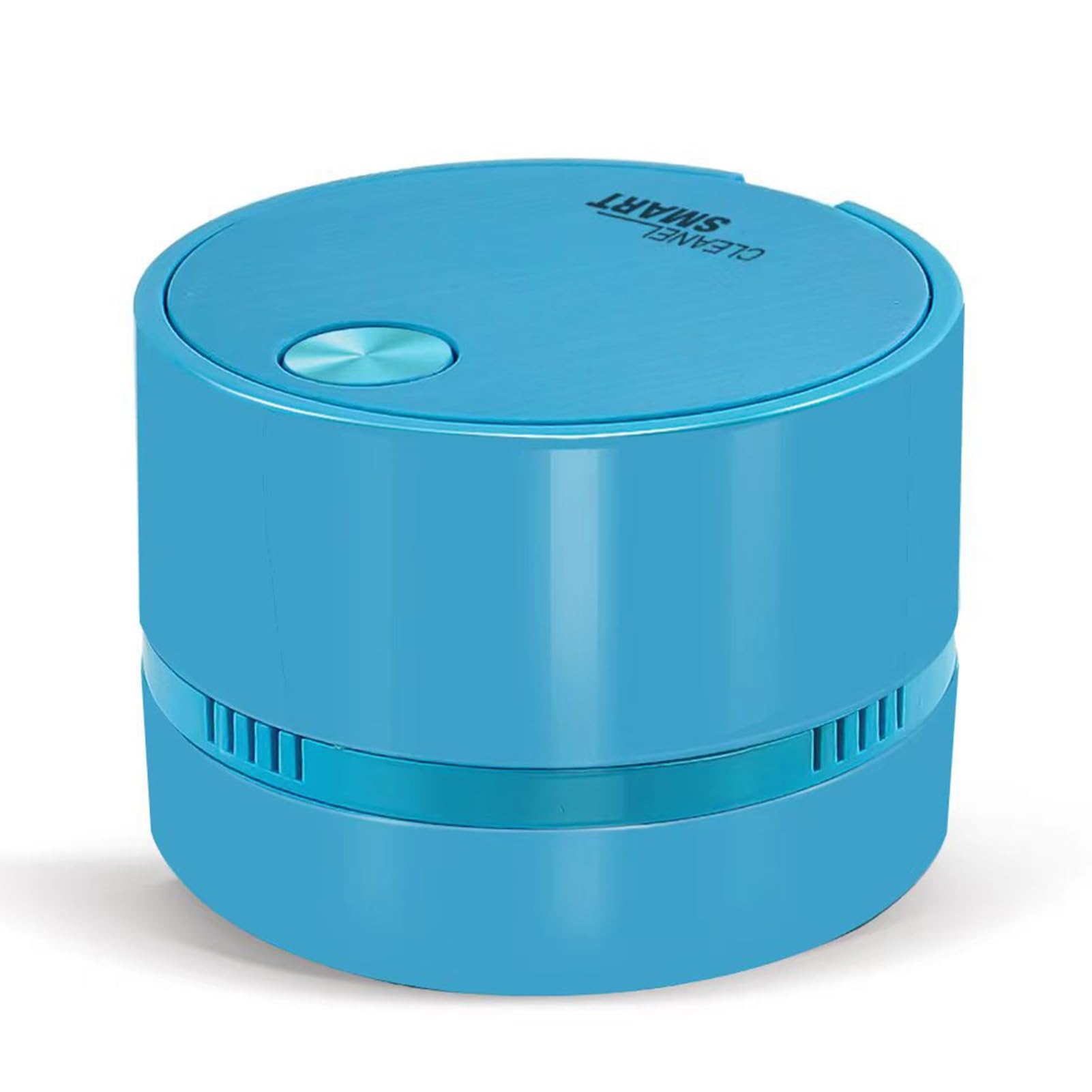 Reheyre Blue Portable Mini Desktop Vacuum Desk Dust Cleaner Crumb Sweeper For Picking Up Crumbs Eraser Crumbs Pet Hairs Flakes Tiny Items, Battery-Powered Dust Catcher For Keyboard Piano