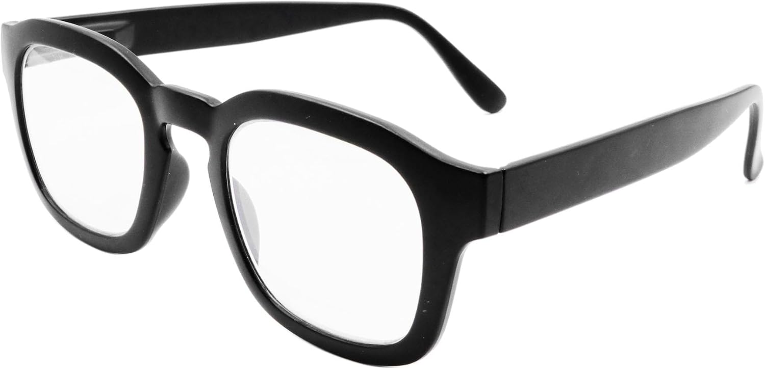 Gabriel + Simone Sy Reading Glasses for Men and Women - Square Frame, Blue Light Blocking,Scratch-Resistant Lenses with Case