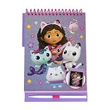 Cuaderno Mágico Gabby’s Dollhouse con Bolígrafo y Hojas Reutilizable - Libreta Infantil de Dibujo y Escritura Creativa para Niñas Fans de Gabby’s Dollhouse