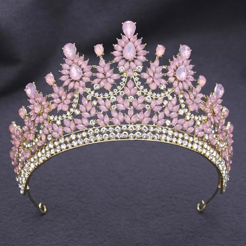 Crowns and Tiaras Jewelry Set for Women.Wedding Crown and Necklace Earrings Birthday Party Pageant Bridal Jewelry Sets Costume Tiara Accessories4