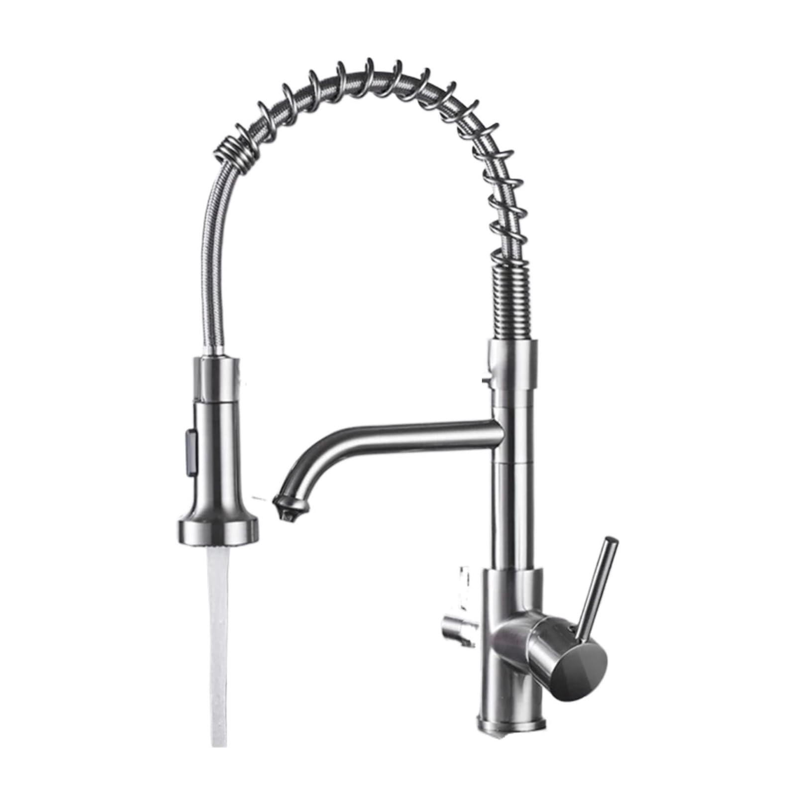 Cocina Filtración de Agua purificada Grifo Dual Mango Dual Agua Potable fría y fría El Grifo de purificación de mezcladora montada en la encimera (níquel b)