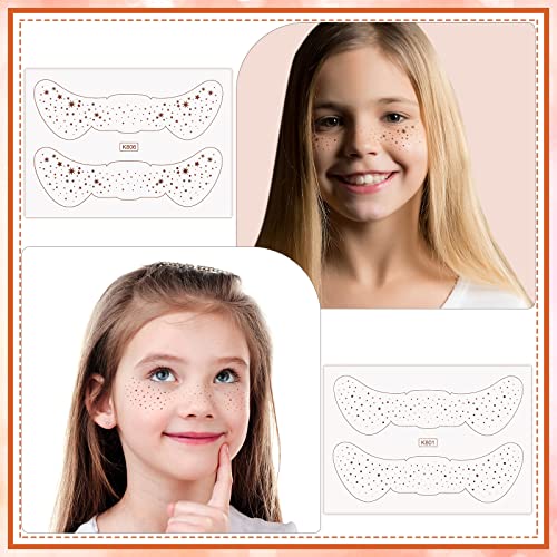 20 Pieces Temporary Freckle Tattoo Waterproof Freckles Natural Looking Henna Tattoo Stickers Fake Freckles Face Freckle Patch Makeup Accessories For Men Women Girls Party, 5 Styles #TOP4