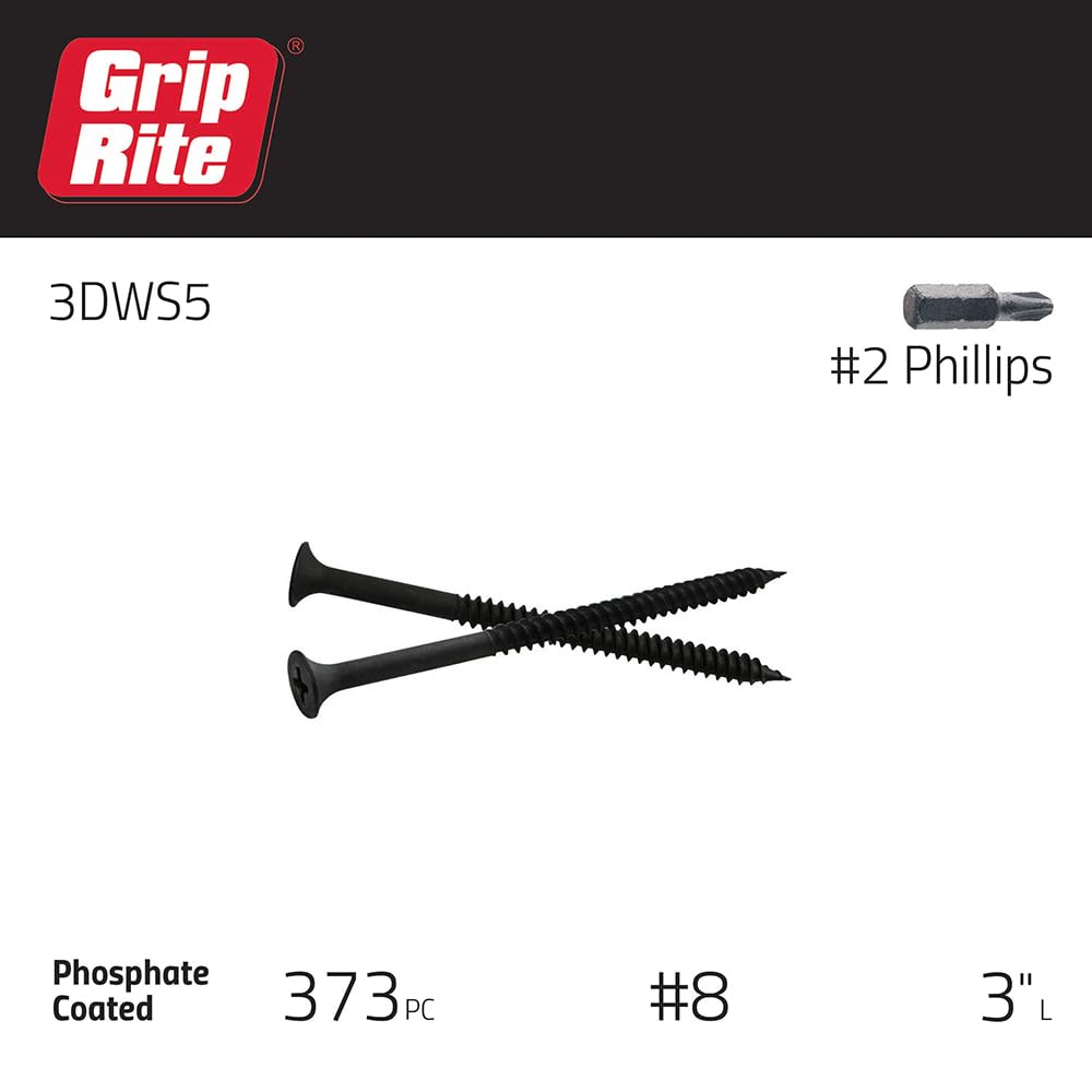 Grip-Rite Drywall Screws - #6 x 1-1/4" (5 lb) -2