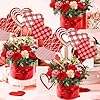 15 Pcs Valentines Day Heart Floral Picks Red Heart on Sticks Bouquet Tabletop Centerpiece Decoration for Home Vase Filler Wedding Mother's Day Crafts Stems Arrangement DIY Photo Prop Party Supplies #4