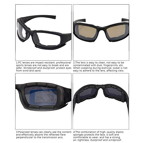 Lunettes de course coupe-vent pour stopper le sable et les chocs