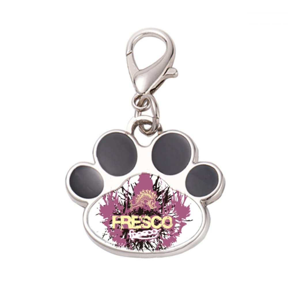 DIYthinker Graffiti Street Fish Fresco Art Pet Tag Keychain Dog Cat ID