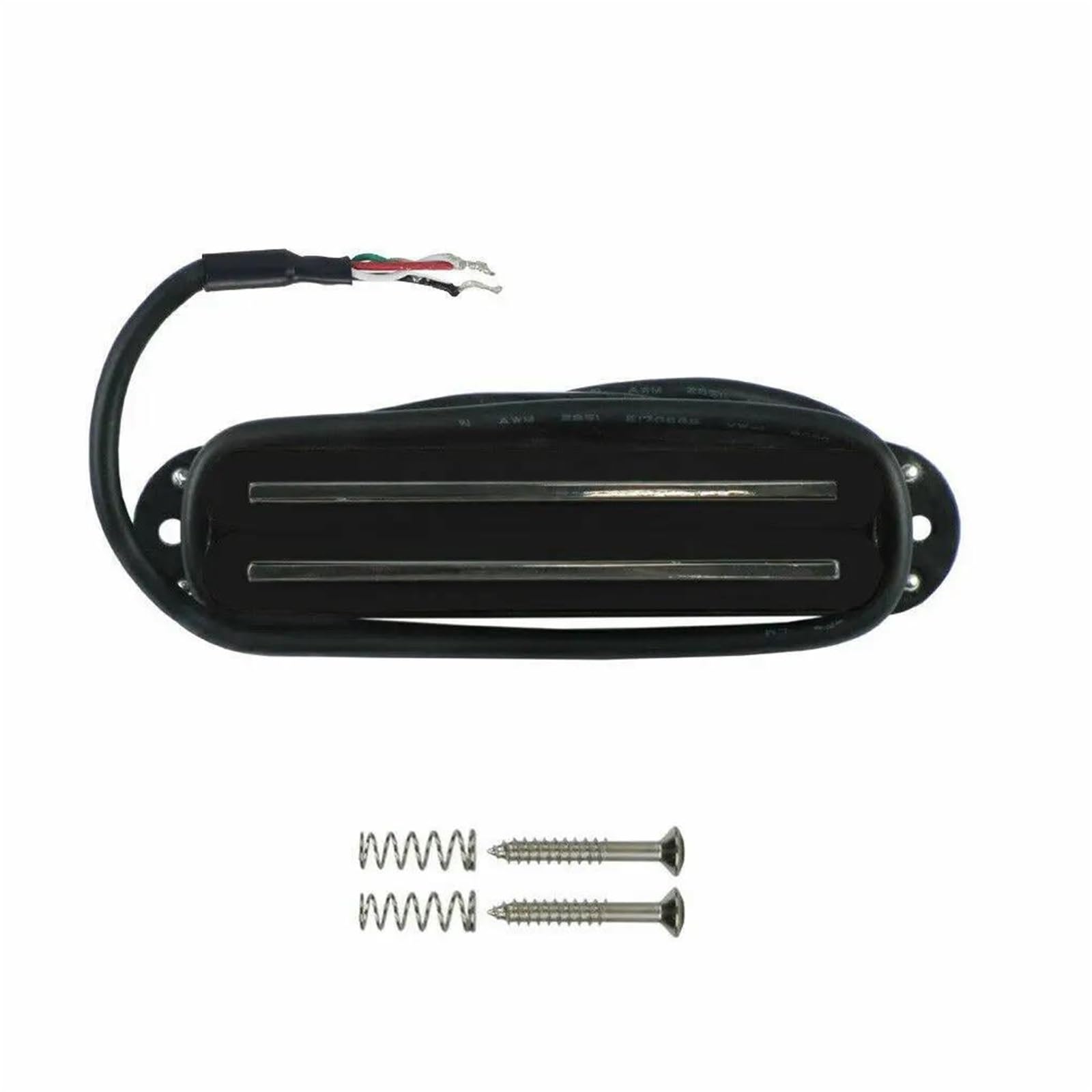 Repuestos Para Pastillas De Guitarra Pastilla De Guitarra Eléctrica Individual Cortable De Doble Bobina | Pastilla de riel plateado negro pequeño de cerámica de bajo ruido con doble riel