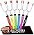 SUMPRI Marshmallow Roasting Sticks, Smores Skewers Telescoping Rotating Forks Set of 6 Hot Dog Fire Pit Outdoor Fireplace Campfire Accessories-6 Multicolored 34 Inch Extendable Steel Fork Camping Kit