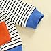 Toddler Baby Boy Outfit Fashion Colorful Patchwork Striped Shirt Sweatshirts Pant Fall Clothes 6M 12M 18M 2T 3T 4T (Green, 6-12 Months)