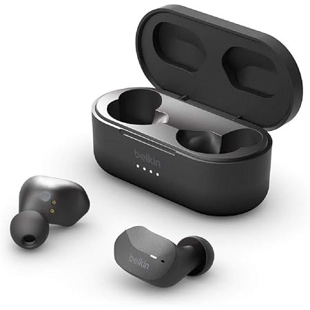 Belkin SoundForm Auricolari true Wireless (Cuffie Bluetooth per iPhone,  Samsung, Google, controlli touch, Custodia di Ricarica Portatile,  riproduzione 24 ore, isolamento rumori, anti-sudore) Nero : Amazon.it:  Elettronica