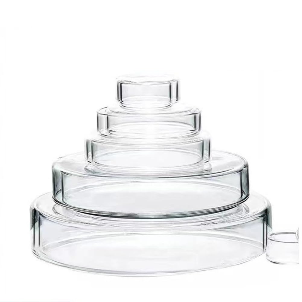 Boîtes de pétri en verre 200 mm - Bols de culture avec couvercle - Boîte de Pétri stérilisée en verre borosilicate - Bol pour aquarium, laboratoire, bols de culture cellulaire Petri Dish Glass
