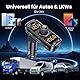 Bluetooth Adapter Auto,GizmoVine Fm Transmitter,Aux Bluetooth Transmitter Auto Car Charger 36W (PD 18W& QC 18W),Fm Transmitter Auto Bluetooths Mit TF Karte,USB Disk 4 in 1 Musik MP3 Player