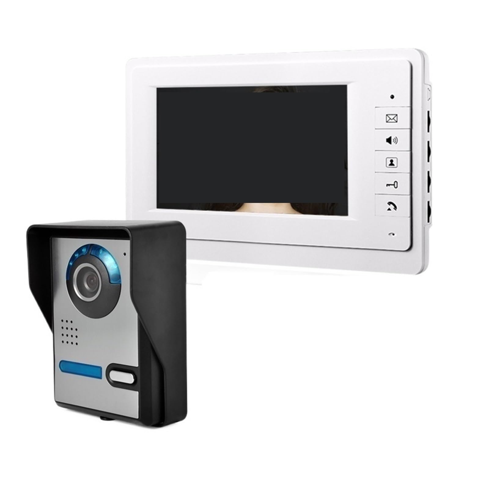 Kit De Système D'entrée D'interphone Vidéo De Sécurité Vidéo Sonnette Téléphone Caméra IR Étanche À La Pluie for La Maison Villa Bâtiment Appartement(Size:E KIT)