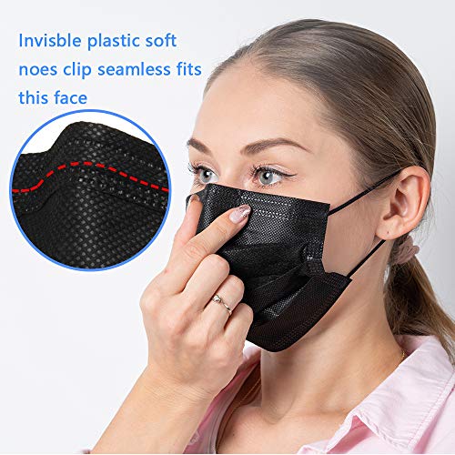 50pcs 3-Ply Disposable Face Mask Breathable Black Masks - Image 4