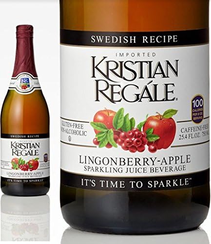 Kristian Regale Sparkling Beverage Lingonberry-Apple 25.4-Ounce Bottles (Pack of 12)