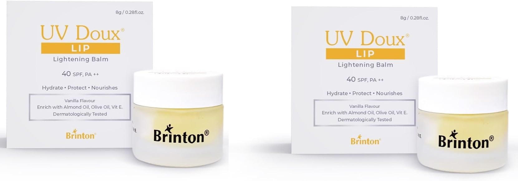 UV Doux Lip Lightening Balm with SPF 40 PA ++| Enriched with Almond Oil, Olive Oil & Vitamin E | Restores Natural Lip Colour | Hydrates, Protects, Nourishes | Expert Care, Dermatologically Approved |