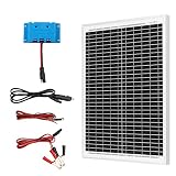 HQST 20 Watt Solar Panel Kit 12V Monocrystalline Solar Panel Starter Kit, with Waterproof 5A PWM Sol
