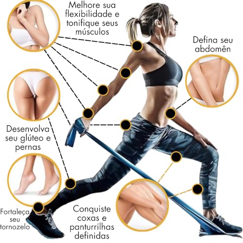Kit 3 Faixas Elásticas Tera Band + 5 Miniband + 1 Bolsa Treino Em Casa Exercício Físico Emagrecer Re