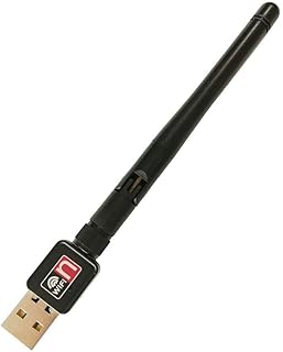 USB Wireless Adapter MediaTek Ralink RT5370N 150Mbps 2dBi Antenna WiFi Dongle Support Raspberry Pi 3 Pi 2 Pi Windows 10 Linux Mac IEEE 802.11n/g/b USB2.0 for Desktop Laptop PC