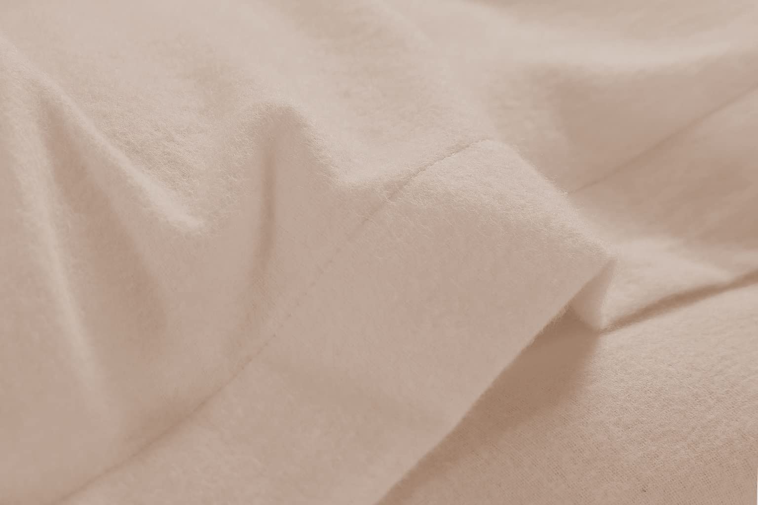 Plain Thermal Flannelette Flat Sheets 100% Brushed Cotton (Latte, King)