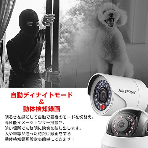Amazon.co.jp: HIKVISION(ハイクビジョン）防犯カメラ 6台 DVR
