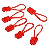 PATIKIL Zipper Pulls Replacement, 15 Pack Extension Cord Handle Fix Pull Tab Extender Fixer Slider Head Repair Kit for Luggage Backpack Jacket, Red