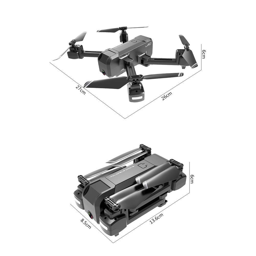 MDybf Drony dla dorosłych i dzieci Fly Cam Quadcopter UAV z kamerą 4K 3-osiowy gimbal 30 min czas lotu, dla początkujących, czarny, 1080P