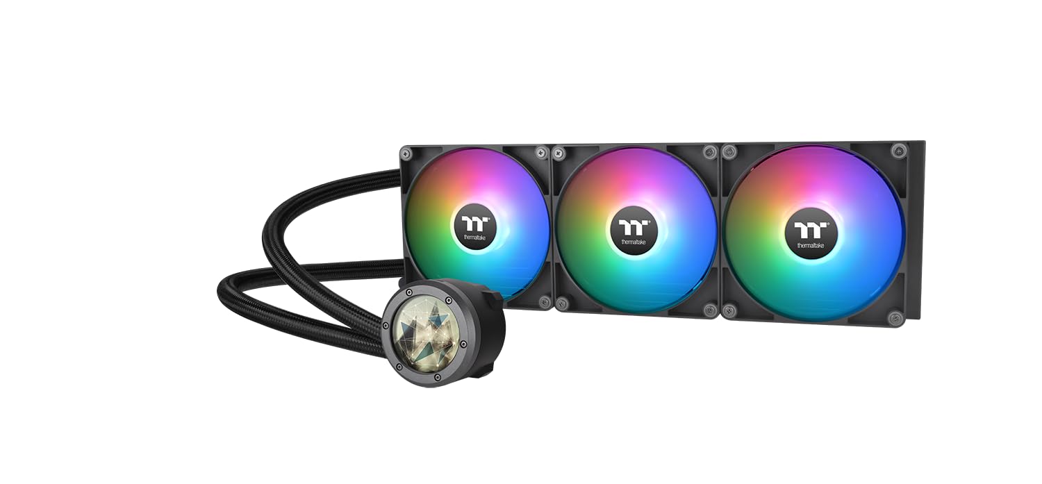 Thermaltake TH420 V2 Ultra ARGB Sync/AlO Liquid Cooler/ARGB Fan 120 * 3/PWM 500~1500rpm/Water Block 2.1" LCD/Black