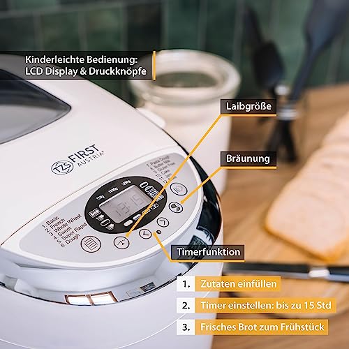 Brotbackautomat TZS First Austria für 750g-1250g Brot