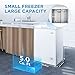 Midea MRC050S0AWW Chest Freezer, 5.0 Cubic Feet Freezer With Removable Basket, Adjustable Temperature, For Kitchen Apartment Office, White