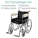 Vive Wheelchair Armrest Covers (Pair) - Memory Foam Sheepskin Accessories Pads for Transport Electric Wheel Chair Arm Rests - for Adults, Seniors, Handicapped - Soft Support Cushion for Mobility Aids