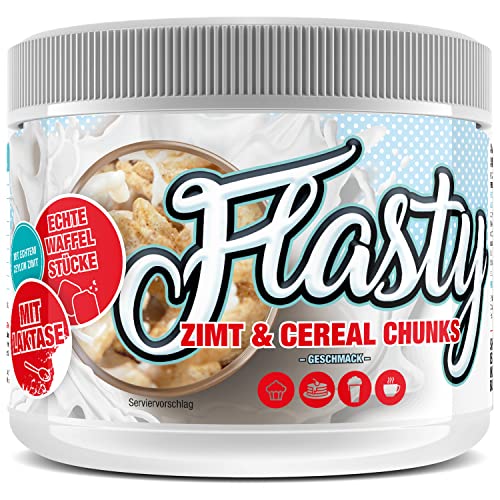 Flasty Geschmackspulver (Zimt Cereal & Chunks) 1 x 250g Kalorienarmes Flavour Pulver mit Nur ca. 9 kcal pro Portion bringt es Leben in deinen Quark, Joghurt und vielem mehr.