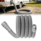 10M Abwasserschlauch Wohnwagen, Abwasserschlauch Wohnmobil, Zusammenklappbares Wohnwagen Abflussrohr Mit Verstellbarem Adapter, Wohnwagens Zubehör, Für Wohnmobile, Anhänger, Reisefahrzeuge