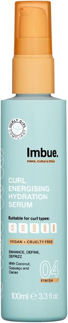 Curl Energising Hydration Hair Serum - Vegan and Curly Girl Compliant, Movement Paraben Free Vegan Styling 100ml