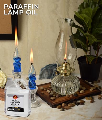 Image of 1 Gallon Paraffin Lamp Oil - Clear Smokeless, Odorless, Clean Burning Fuel for Indoor and Outdoor Use - Shabbos Lamp Oil, by Ner Mitzvah