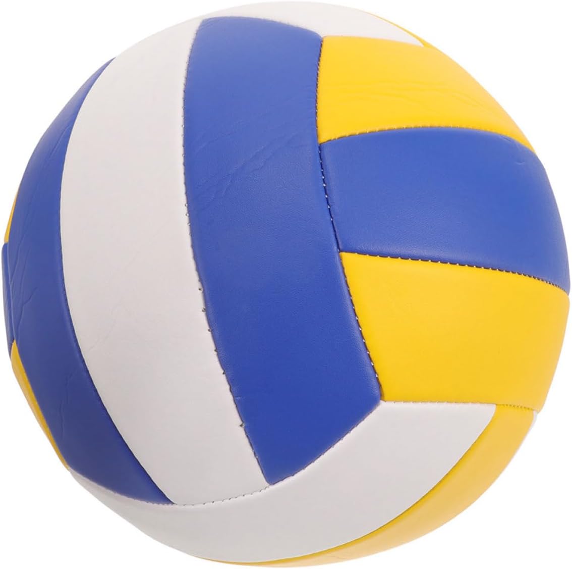 Soft Indoor Training Volleyball 5-Size, 1.6mm Thick Pu Material, Explosion-Proof Machine-Stitched Ball for Adult Practice and Competition, White Blue Yellow Sports Equipment