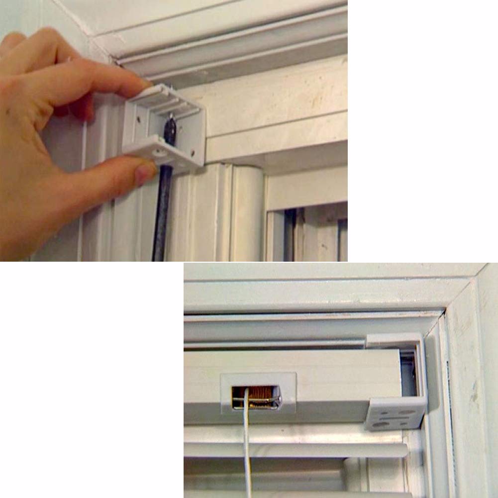 1 Inch Window Blind Brackets - Headrail Mounting Brackets For Mini Blinds - Plastic, Set Of 2