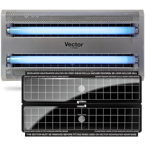 Catchmaster Vector 30 Silver Wall-Mounted UV Fly Light Trap - 1 500 sq. ft. Catch Zone Fly Trap for Food Prep & Dining Areas Deli Meat & Bakery Clean Medical Spaces UV Lamp Flying Insect Killer