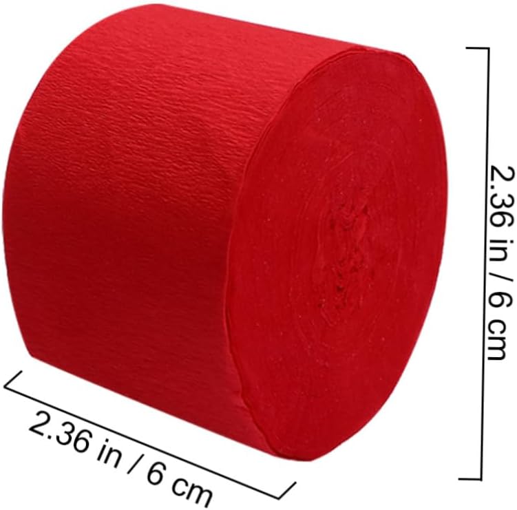 TIDTALEO 9 Pcs Decorative Crepe Paper Streamers DIY Craft Rolls Red Gold Dark Green for Halloween Party Supplies and Background Decorations